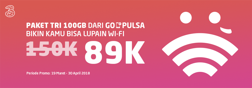 100GB Tri, Bikin Kamu Lupa Sama Wi-Fi