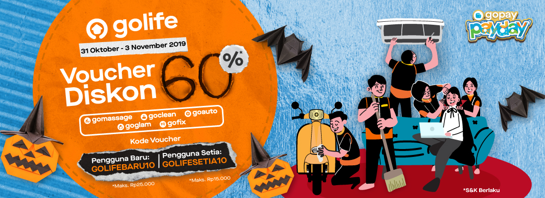 Diskon 60% GoLife di GoPay Pay Day Balik Lagi!