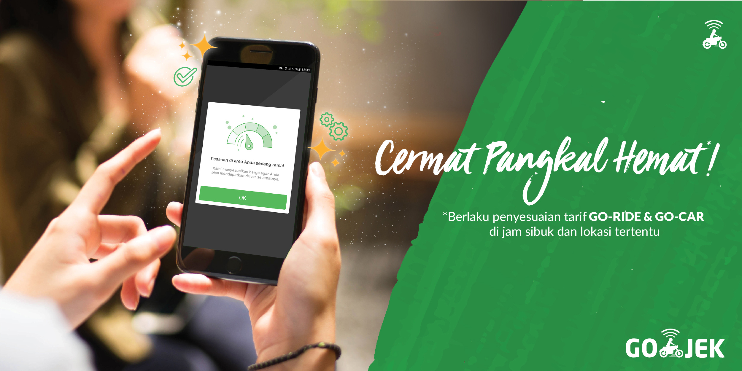 Tarif GOJEK per KM, Harga, dan Biaya Untuk Layanan GO-RIDE Saat Jam Sibuk