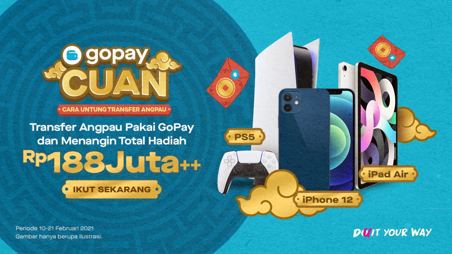 Send Angpau to Friends Using GoPay and Win PS5, iPhone, and iPad