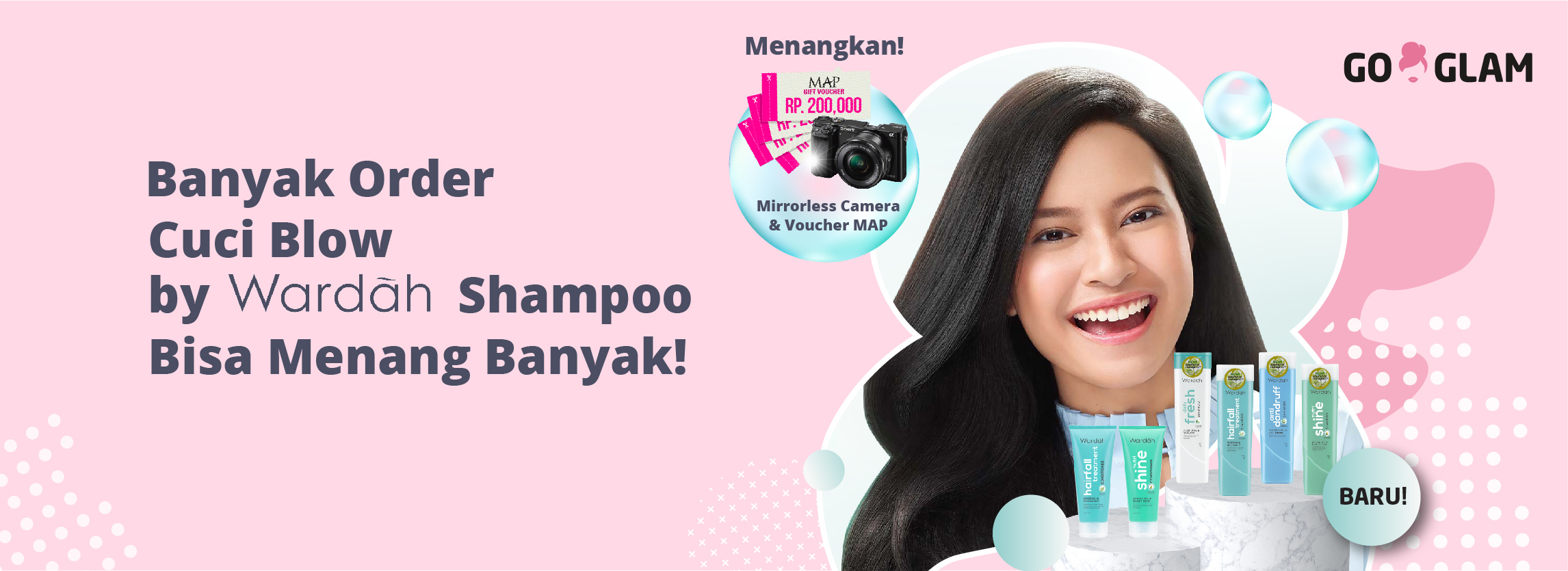 Cuci Blow by Wardah di GO-GLAM Bikin Rambut Fresh!