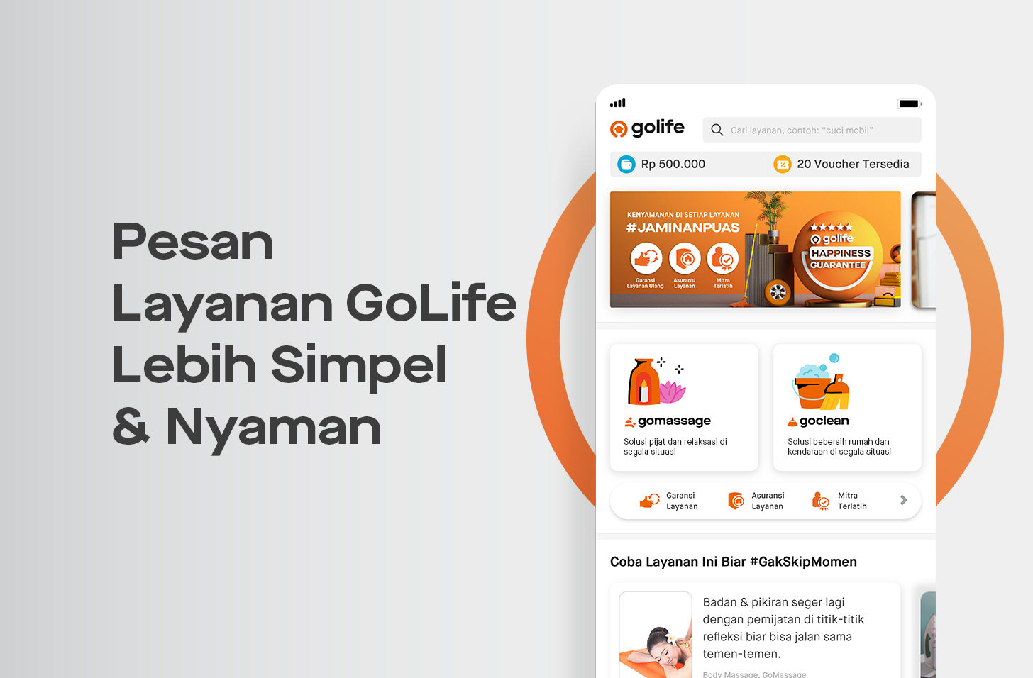 Kini Pesan Layanan GoLife Jadi Makin Mudah dan Cepat!