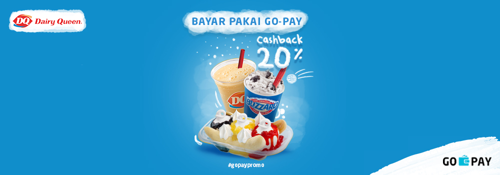 Promo Dairy Queen Juni 2019: Cashback 20% semua pengguna & Cashback 40% pengguna baru