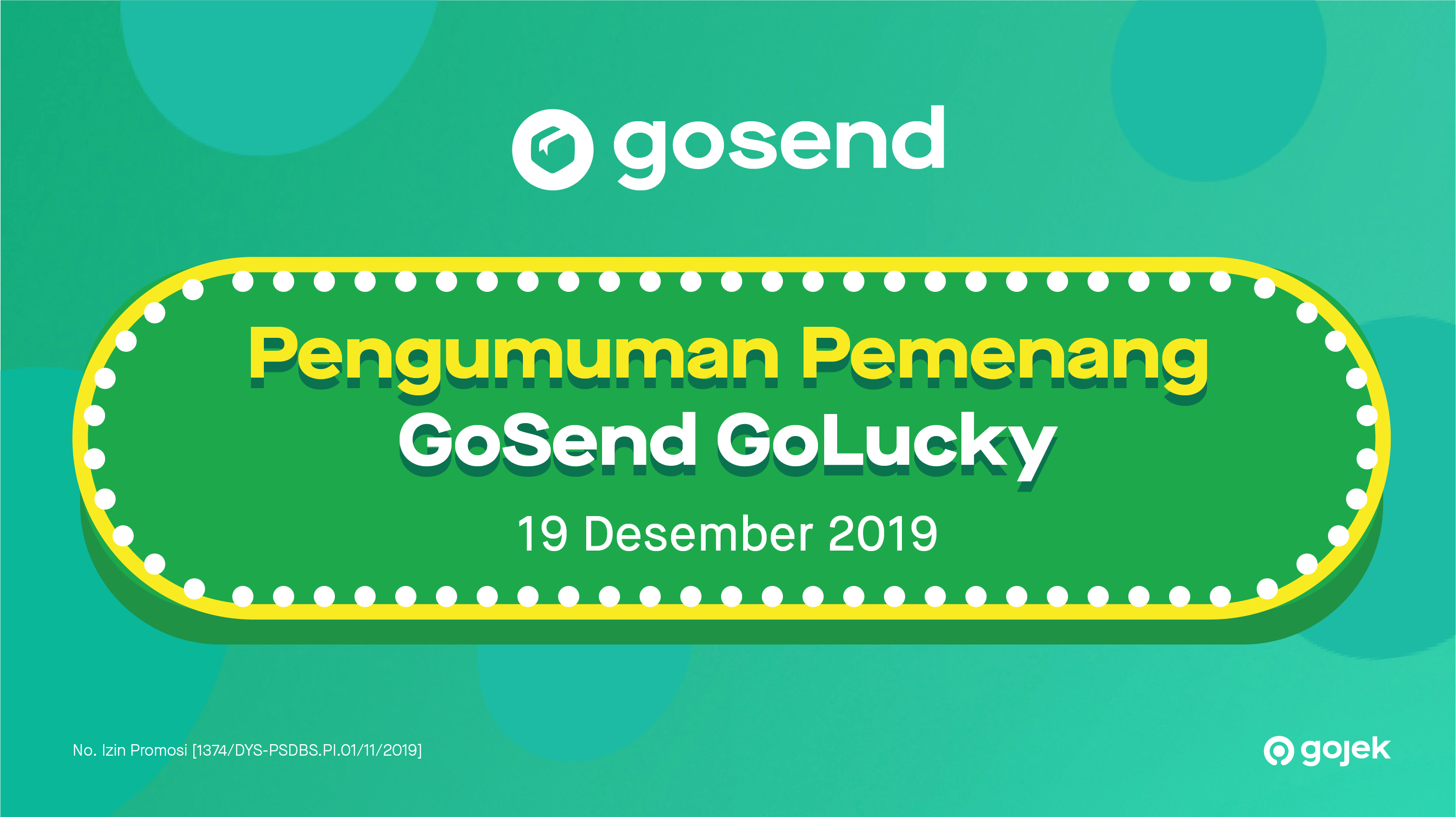 Pengumuman Pemenang GoSend Go Lucky