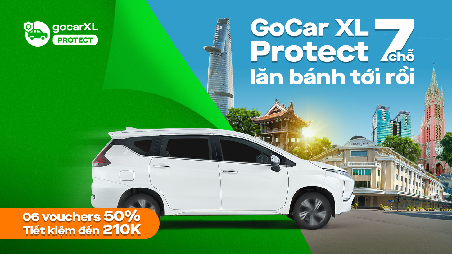 GoCar XL Protect 7 chỗ - Tiện lợi hơn, tiết kiệm đến 210K