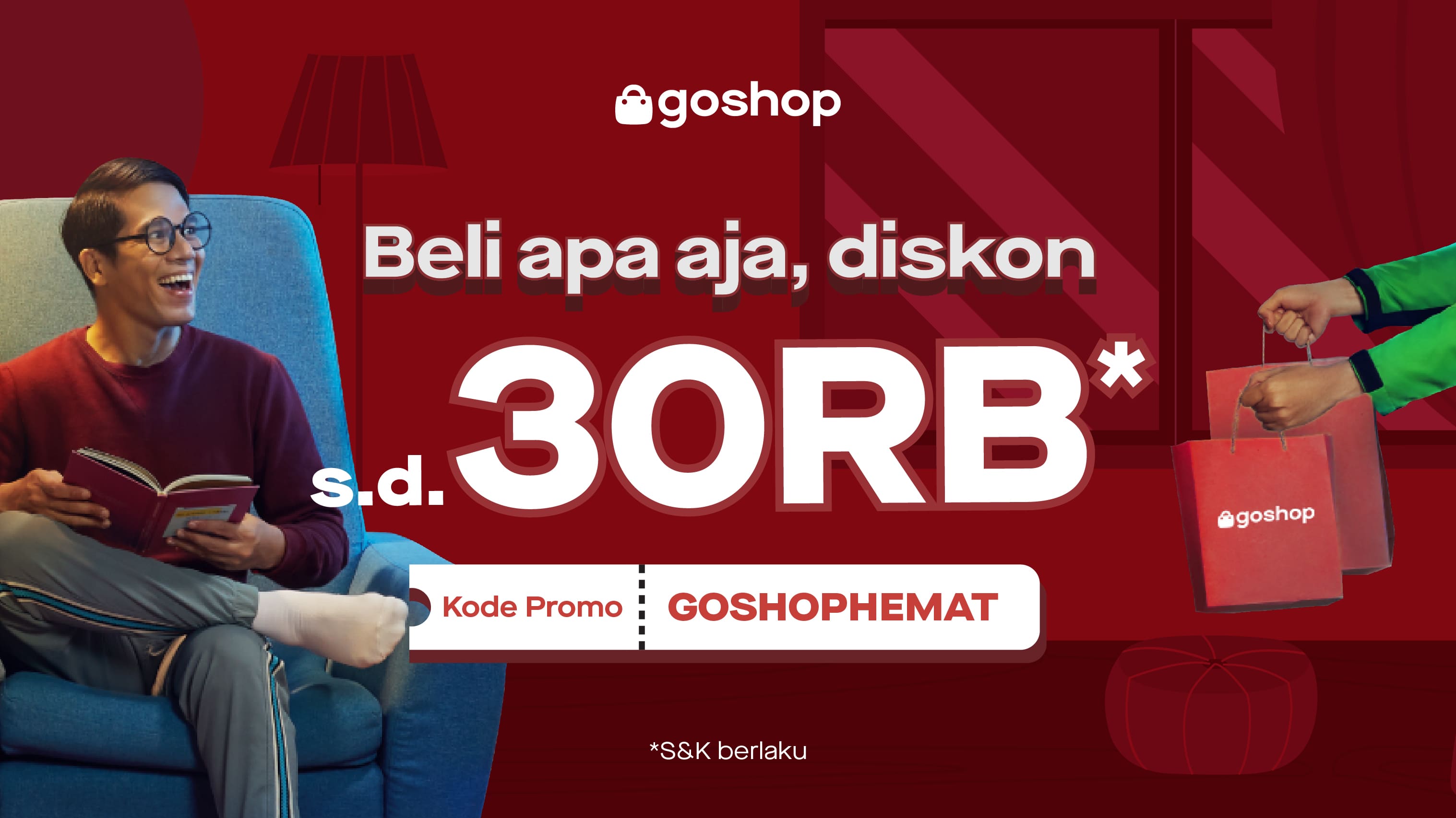 Diskon Ongkir GoShop s.d. 30RB!