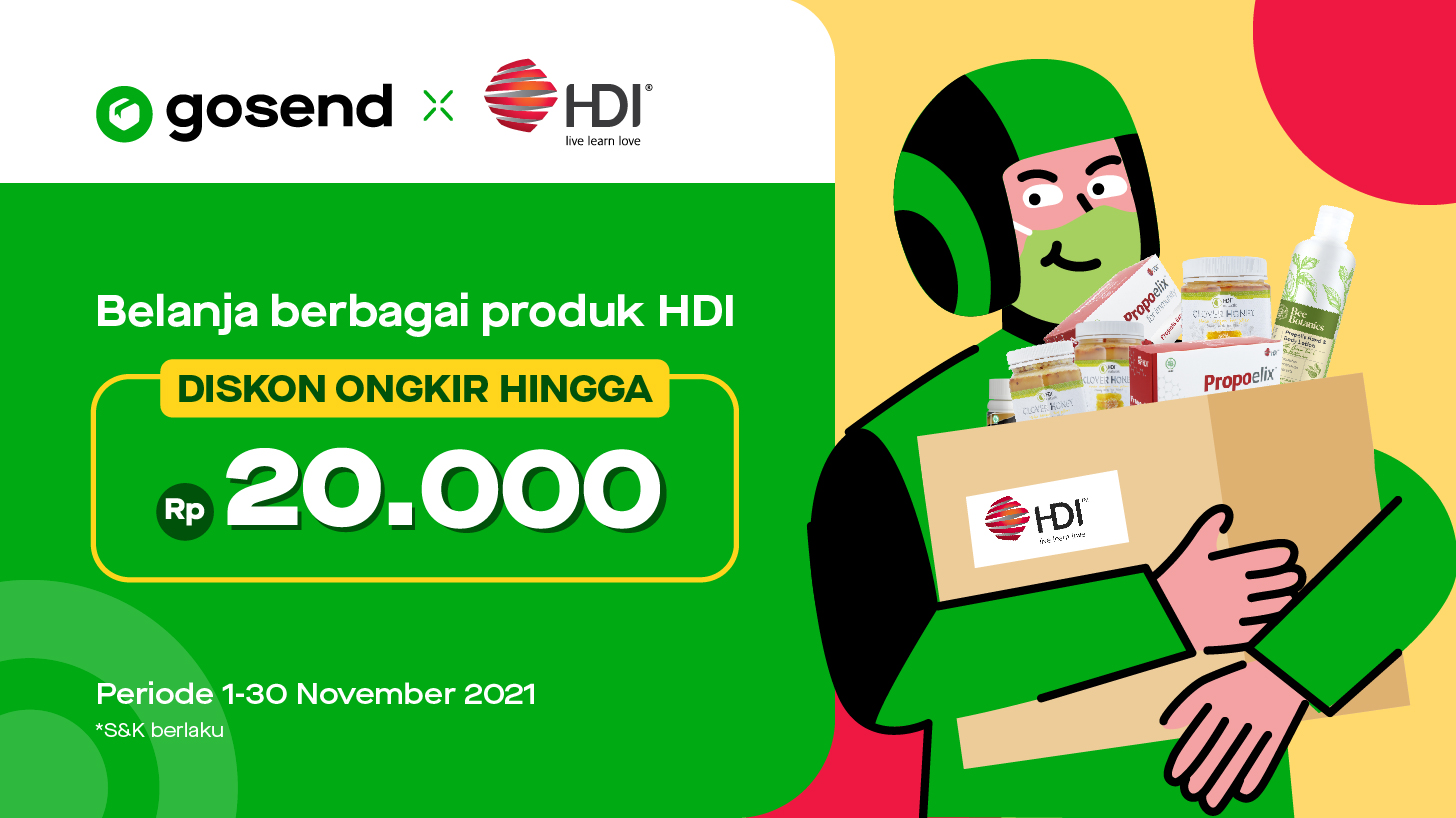 Belanja produk kesehatan di HDI, kirimnya cepat pakai GoSend!