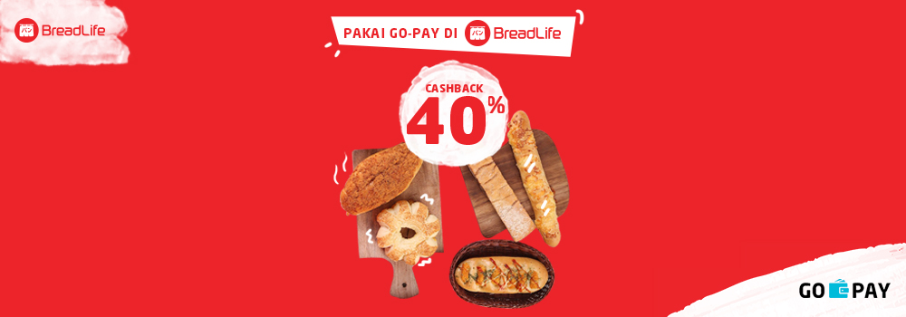 Promo BreadLife Desember 2018: Cashback 40% Beli Roti Apa Aja