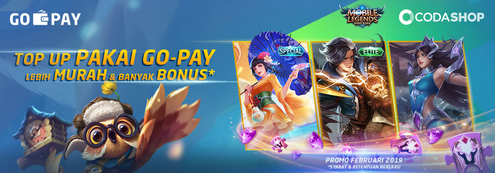 Top Up Diamond Mobile Legends Pakai GO-PAY, Bonus Skin Permanen!
