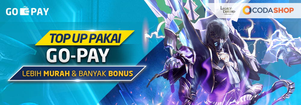 Top Up Legacy Of Discord Pakai GO-PAY di Codashop Maret 2019: Diskon Sampai Dengan 50%
