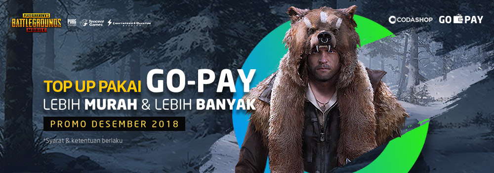 Promo PUBG Mobile Desember 2018: Top Up UC Pakai GO-PAY Murah dan Dapet Hadiah