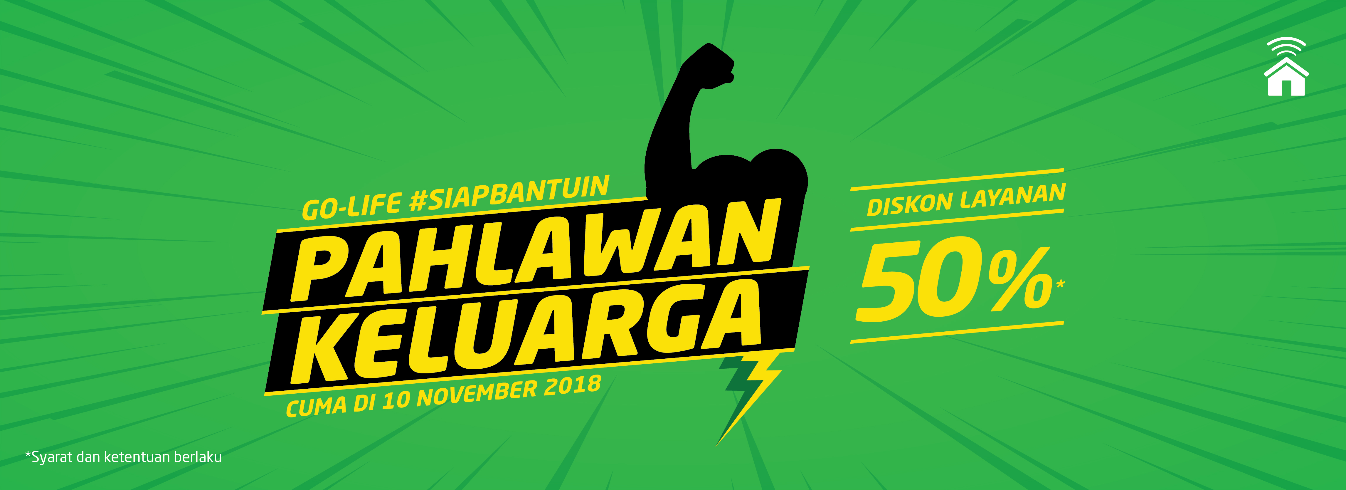 GO-LIFE #SiapBantuin Pahlawan Keluarga, Ada Diskon 50%!