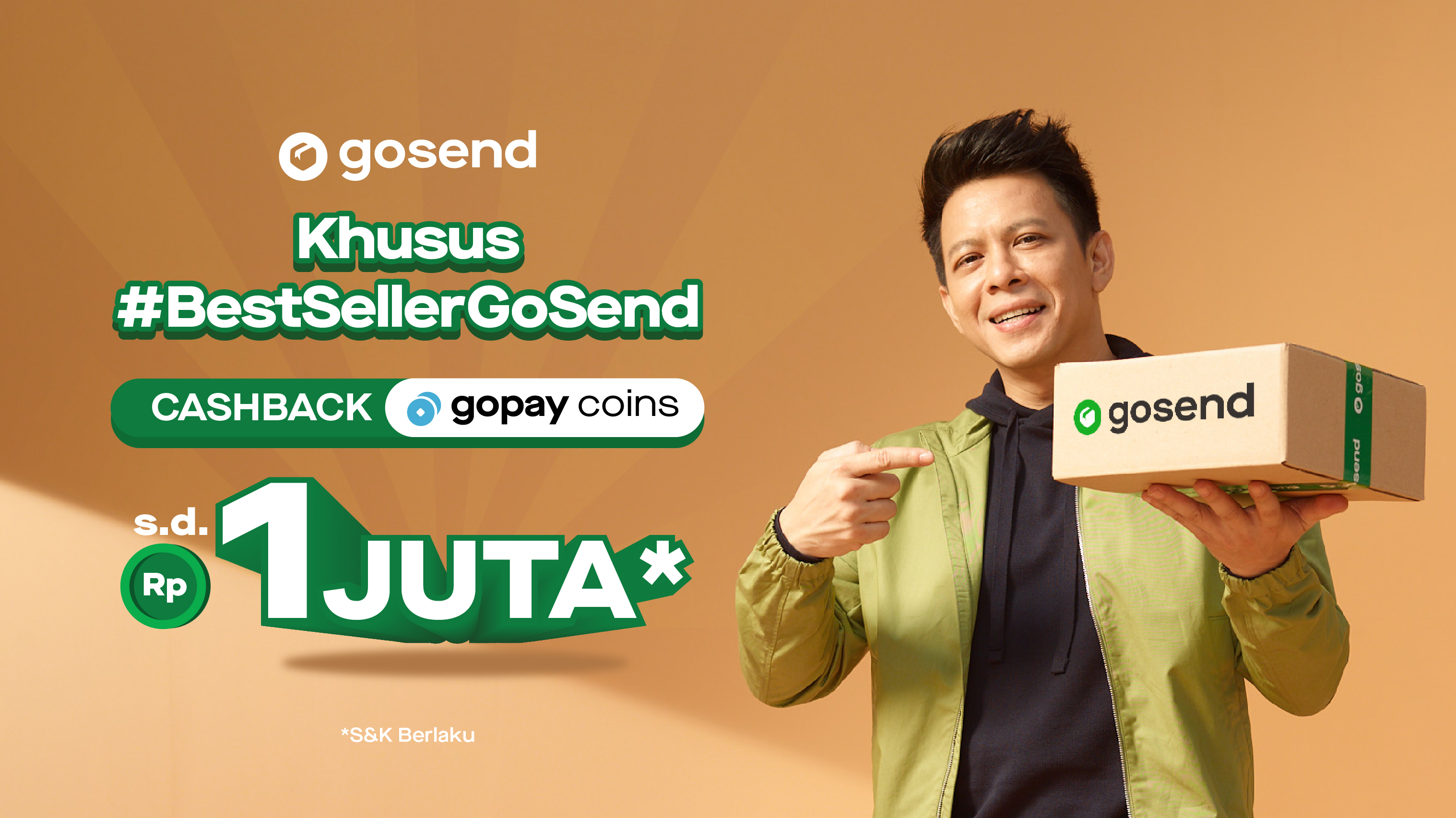 Cashback hingga 1 juta Khusus Anggota Best Seller GoSend