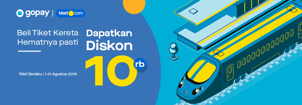 Promo Tiket.com Agustus 2019: Beli Tiket Kereta Diskon Rp10.000