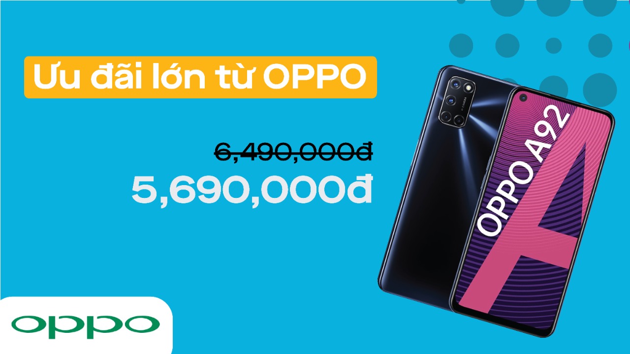 Ưu đãi đến 1 triệu 200 khi mua điện thoại Oppo