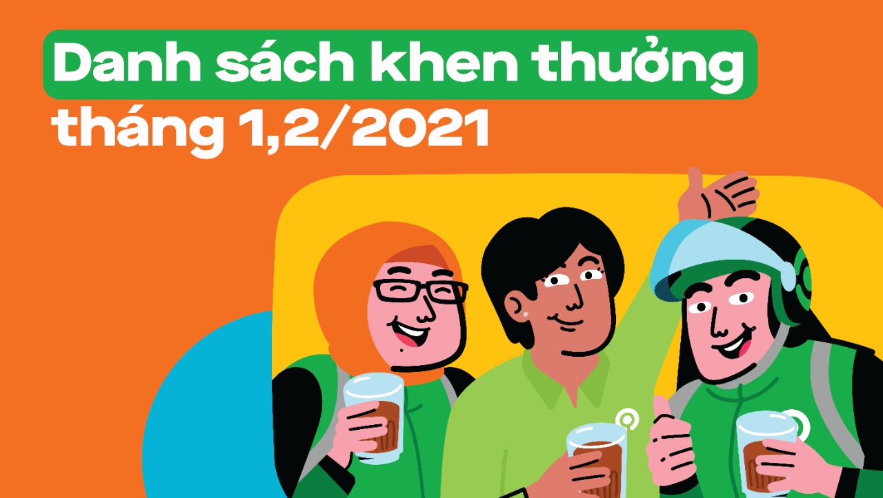 Danh sách khen thưởng tháng 1 và 2 năm 2021