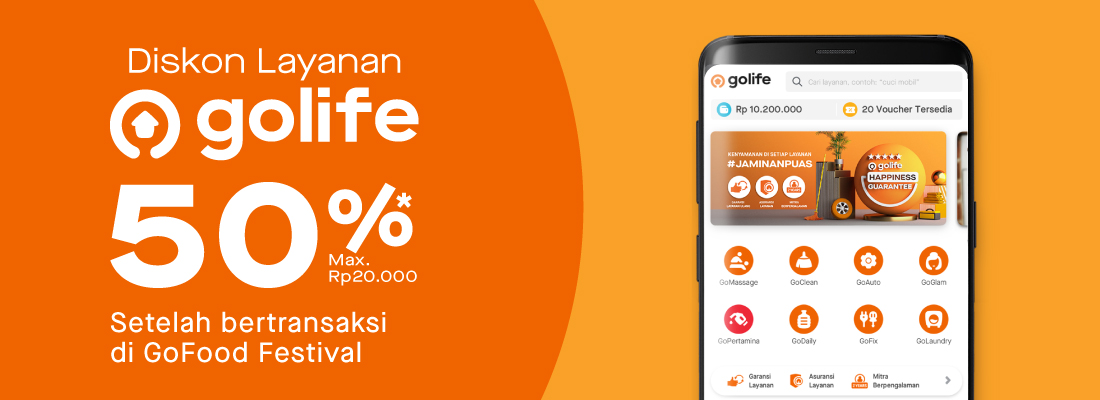 Kuliner Enak di GoFood Festival dapet Voucher 50% GoLife