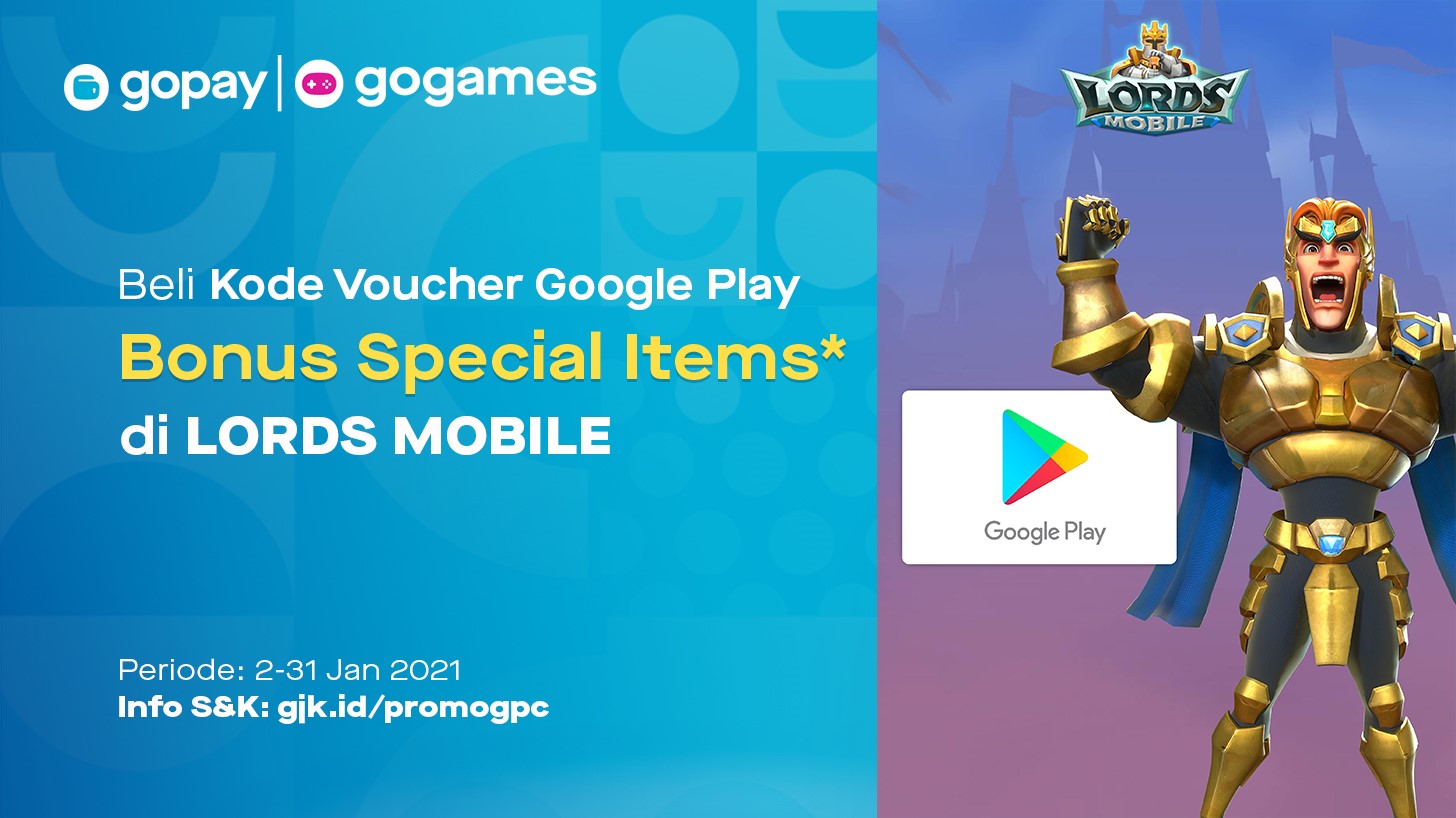 Promo Kode Voucher Google Play: Bonus Item Spesial Lords Mobile