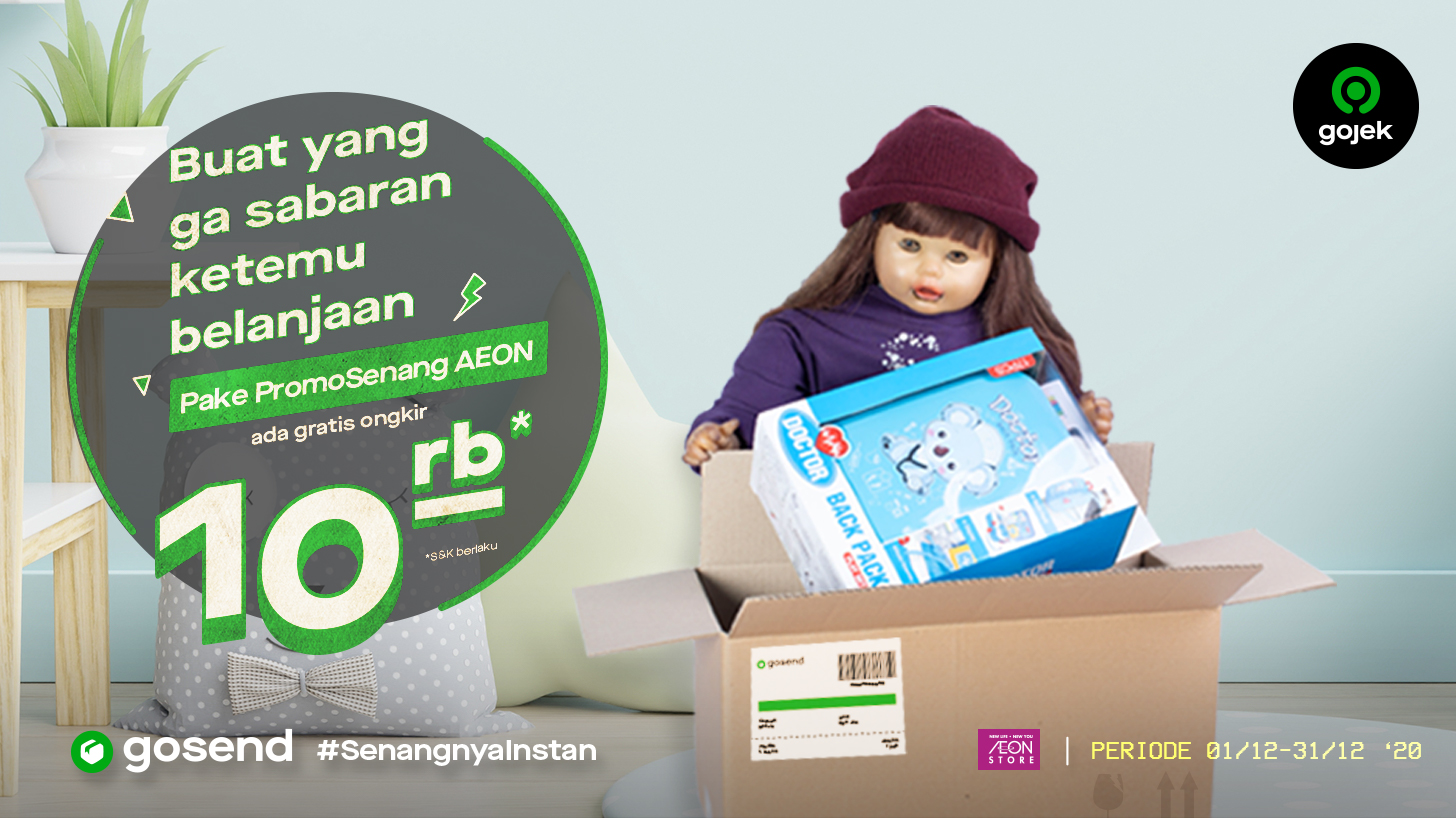 Kirim Kebutuhan Sehari-hari, Pakai PromoSenang AEON dari GoSend!