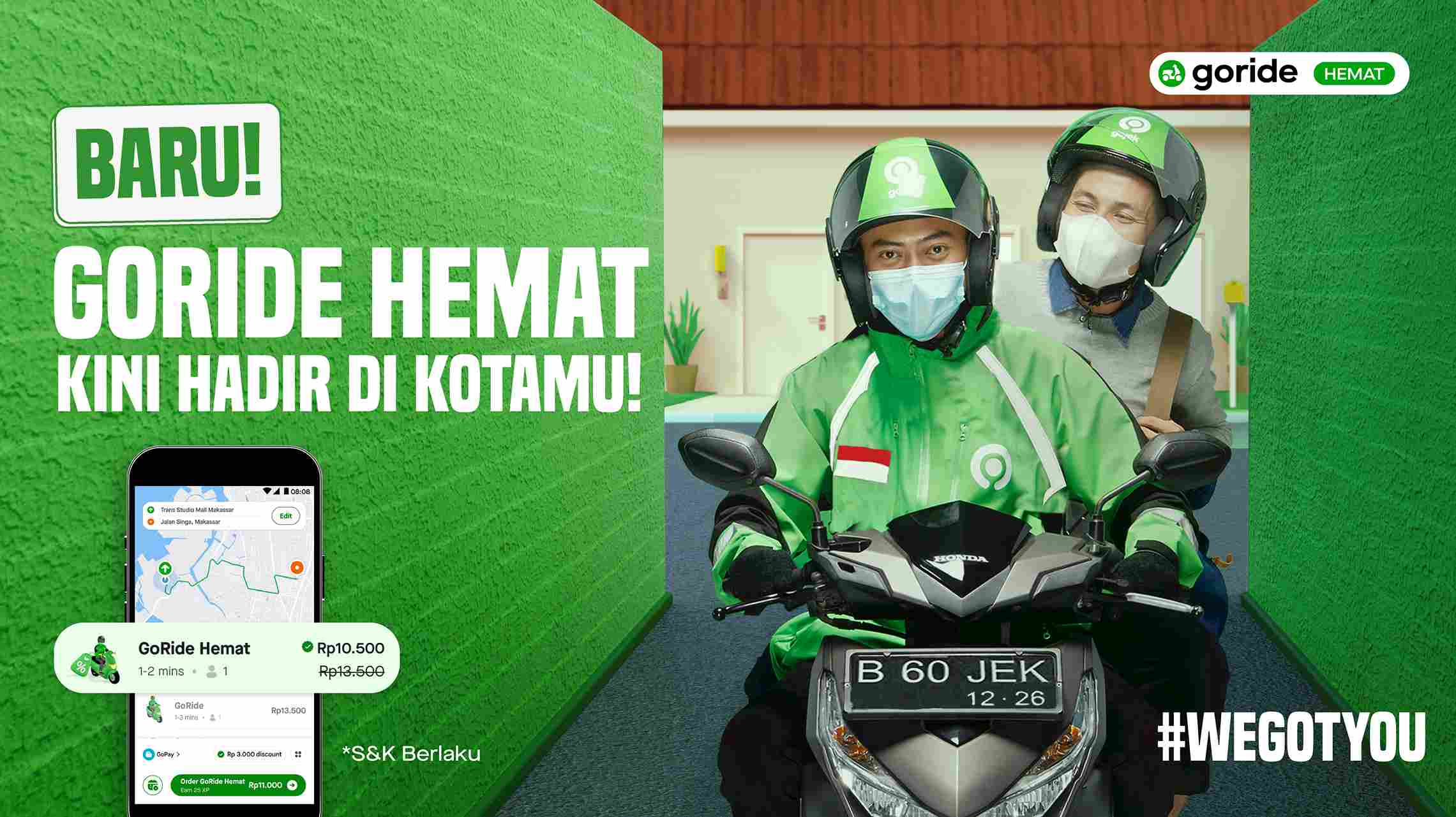 GoRide Hemat Kini Hadir di Kotamu!