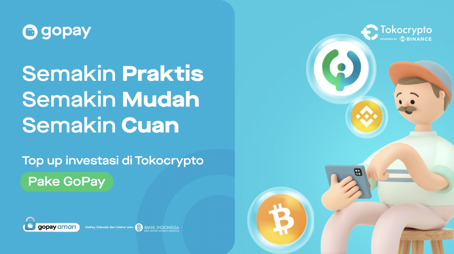 Cara Top Up Investasi di Tokocrypto Pakai GoPay & Promo Cashback 2% (Maksimum Rp30.000)