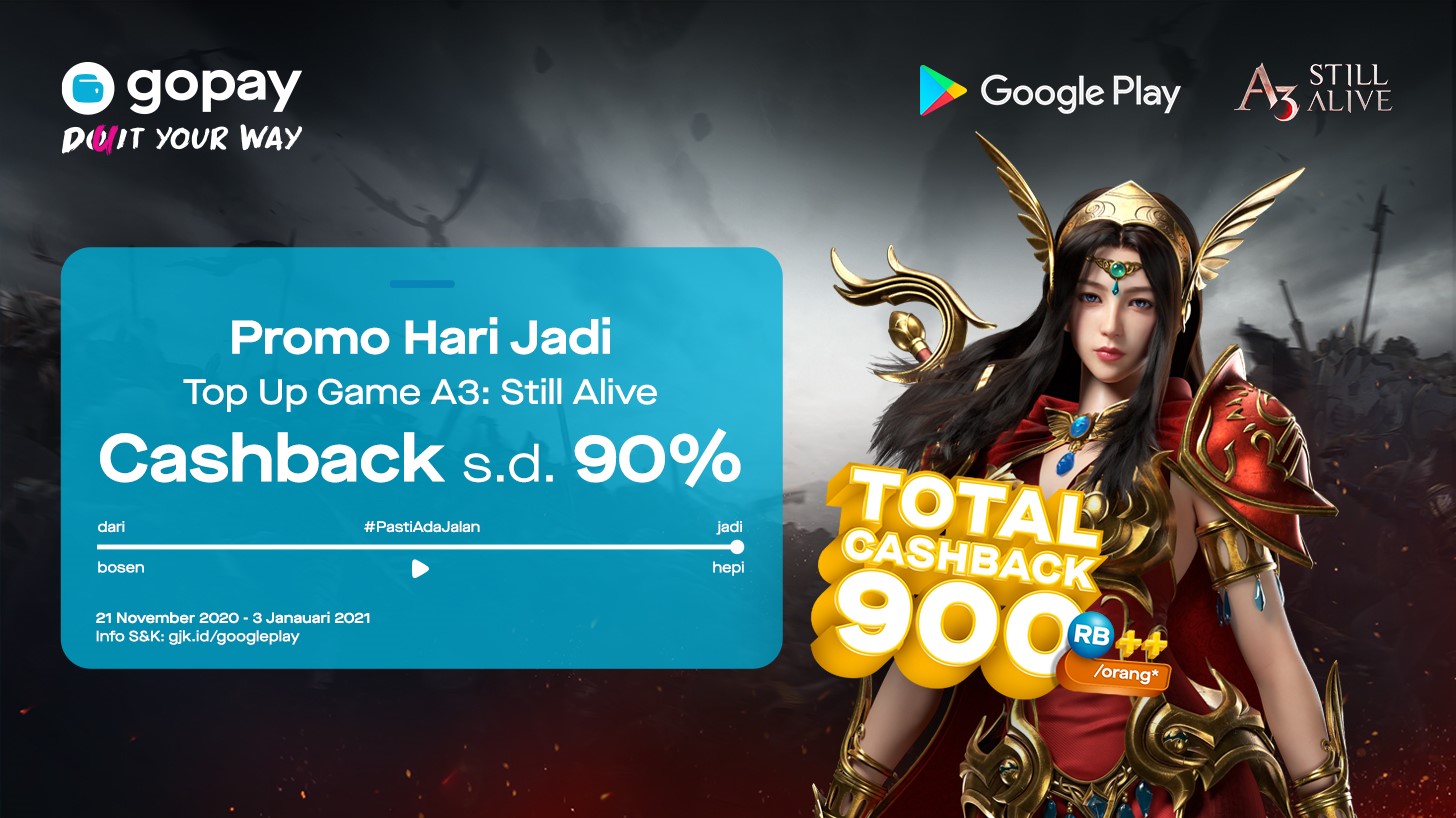 Promo A3 Still Alive: Cashback s.d. Rp50.000