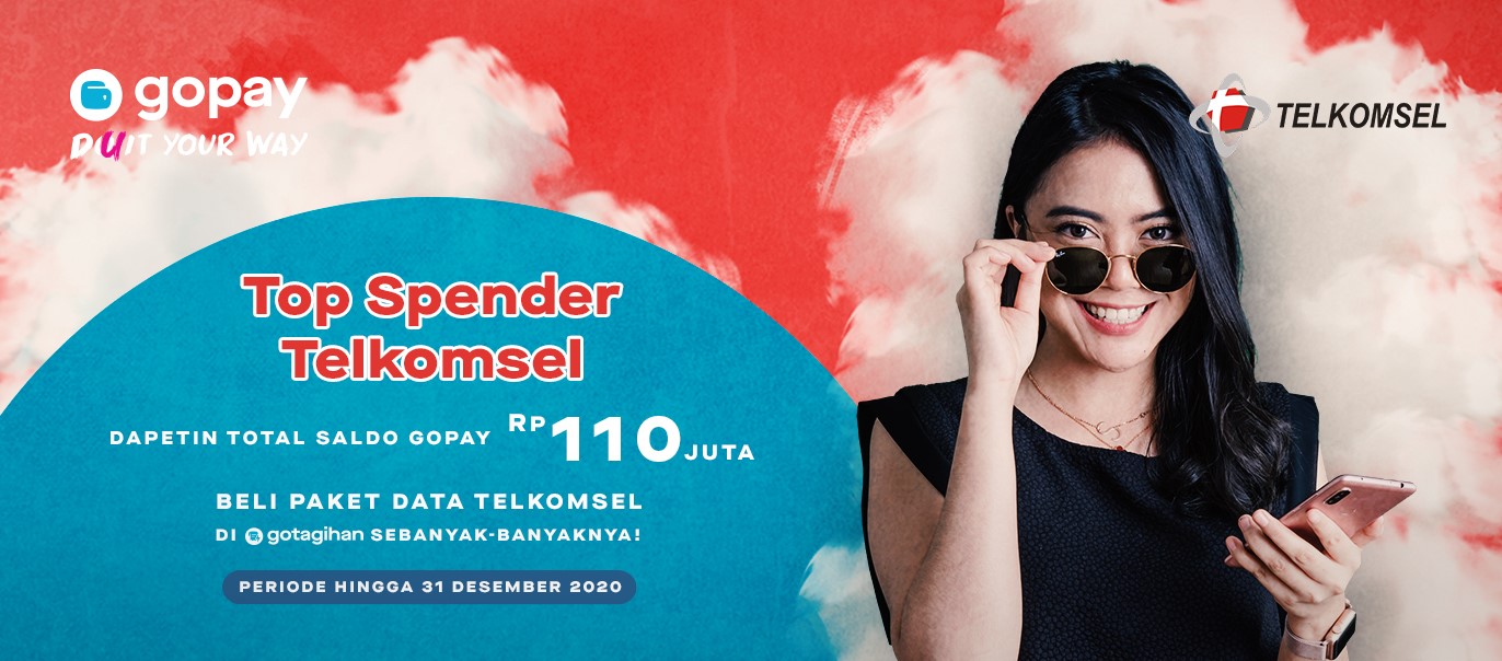 Promo Telkomsel: Top Spender Berhadiah Saldo GoPay Jutaan Rupiah