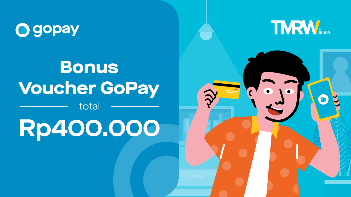 Promo TMRW by UOB: Nikmati Saldo GoPay Gratis dari TMRW hingga Rp400.000
