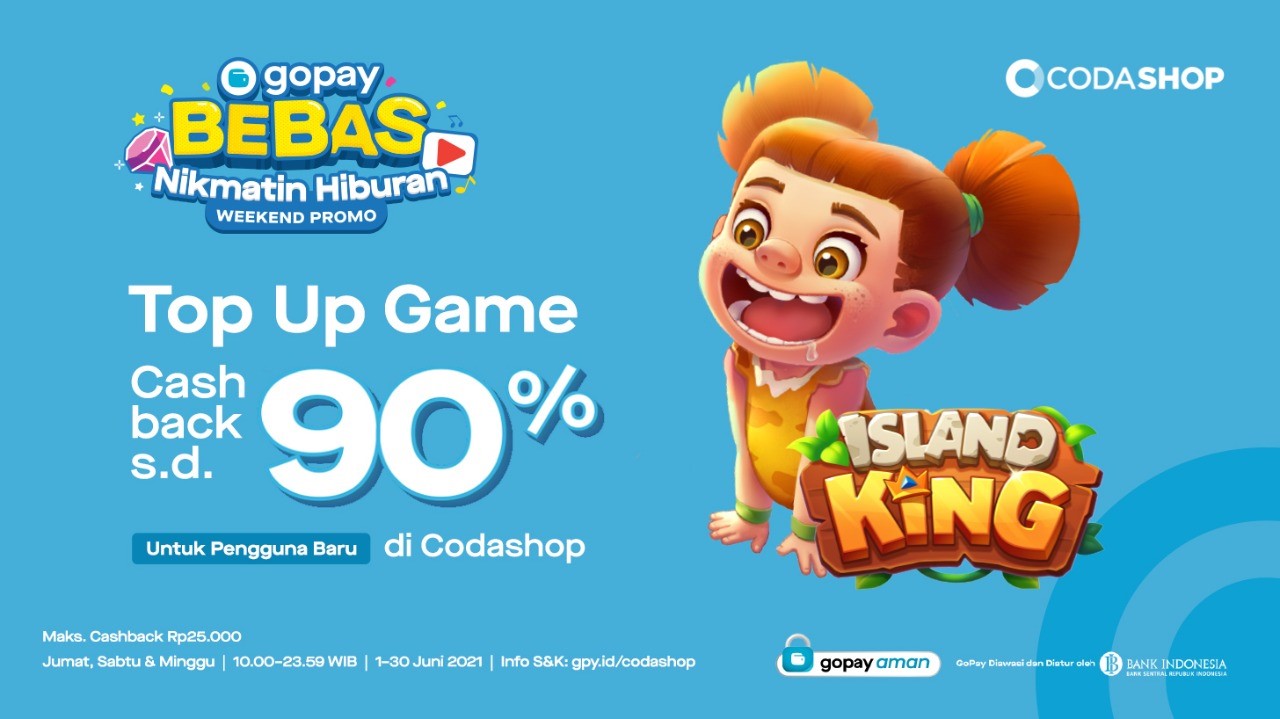 Promo Island King di Codashop: Cashback s.d. 90%