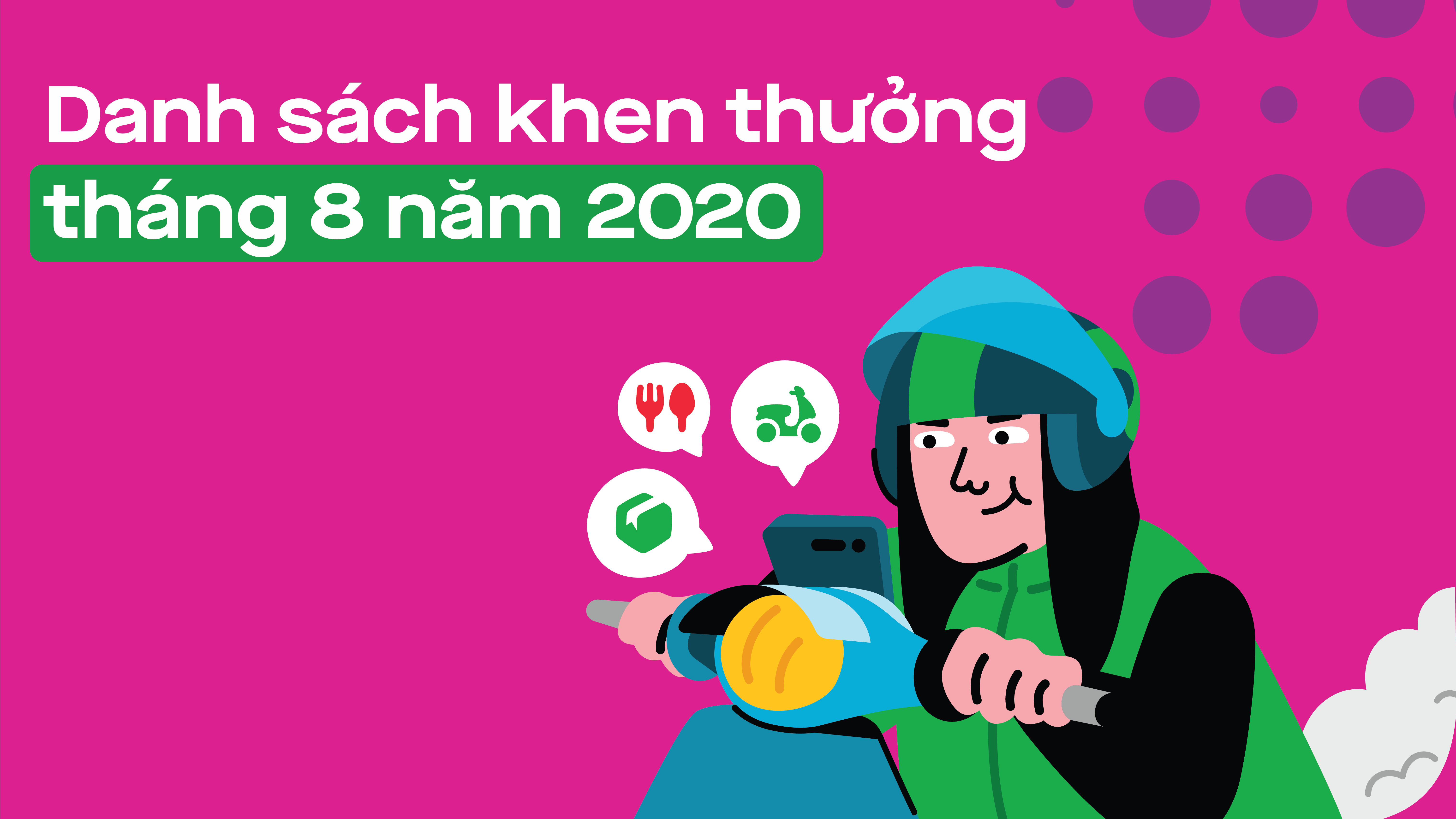 Danh sách khen thưởng tháng 8 năm 2020