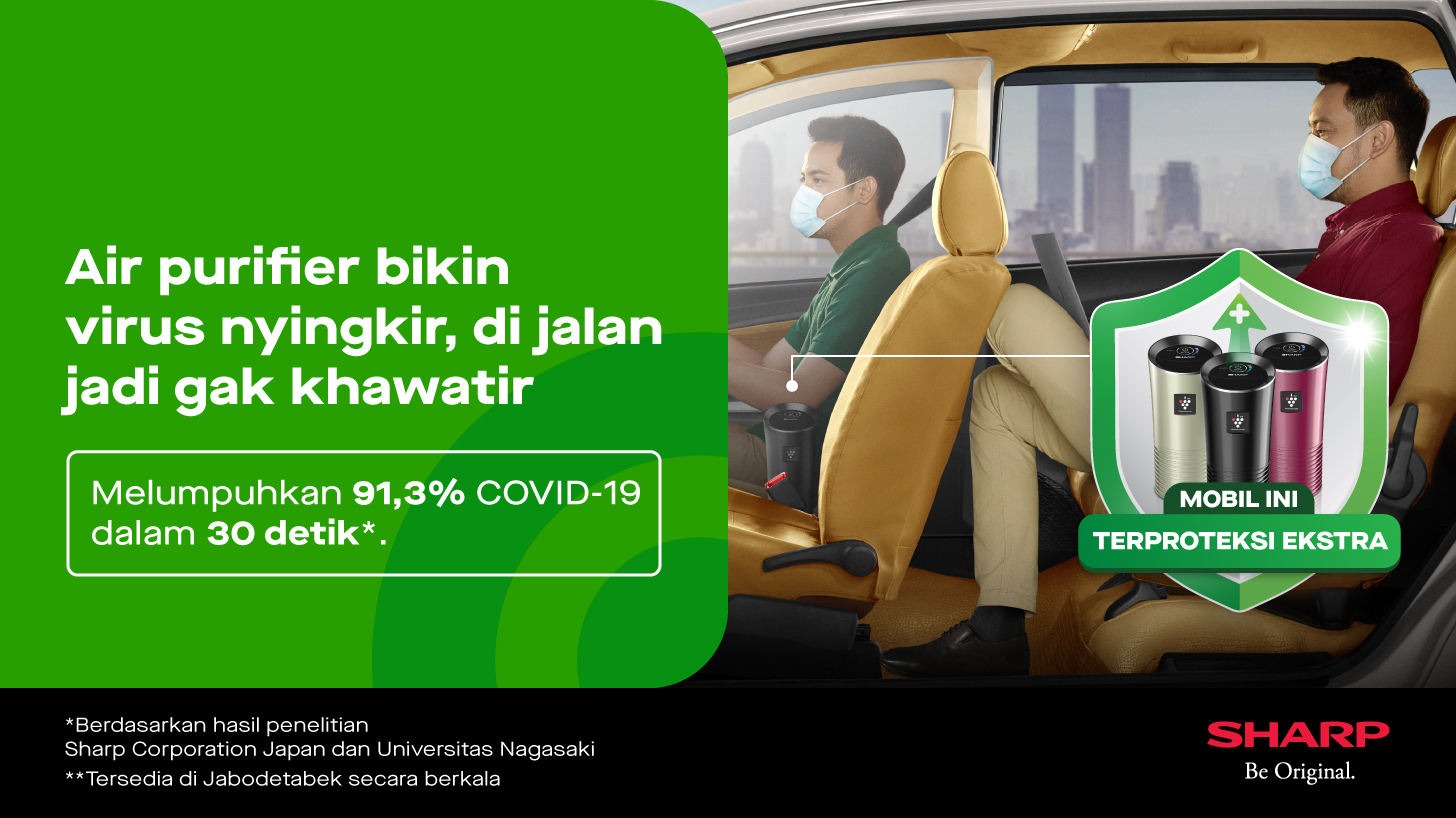 Perlindungan perjalanan makin lengkap dengan hadirnya Sharp Car Air Purifier di GoCar!