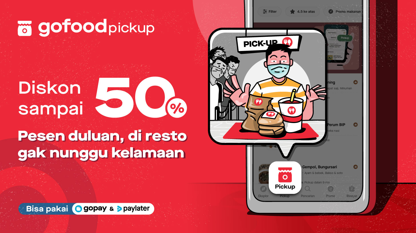 Promo GoFood Pickup : Diskon s.d 50%