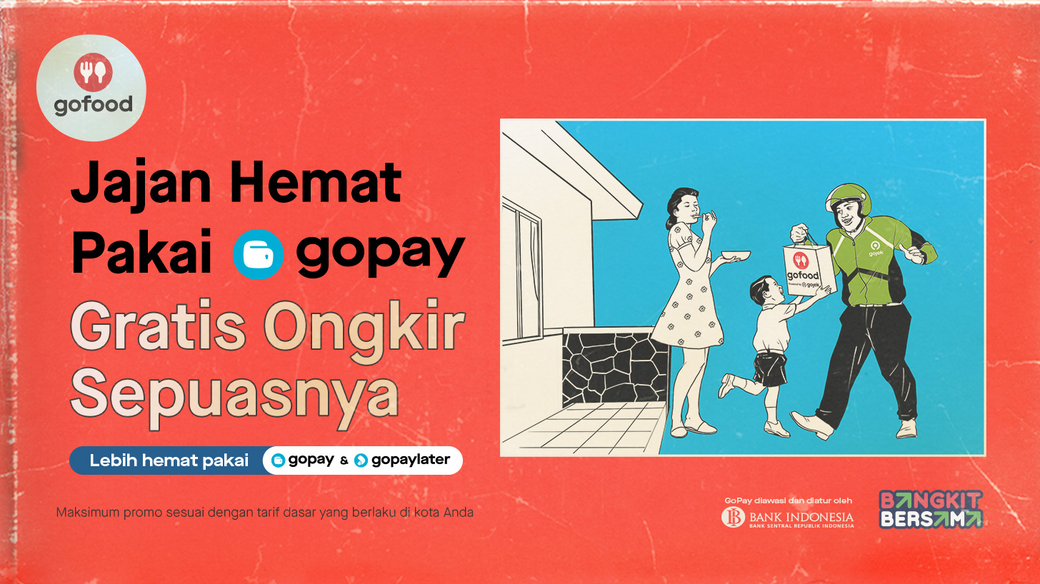 Bayar pakai GoPay, diskon ongkir GoFood di bulan September!