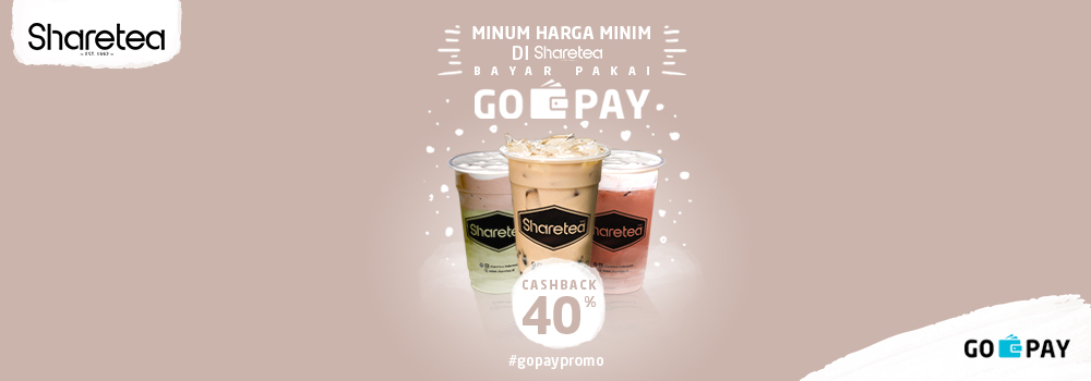 Promo Sharetea Desember 2018: Cashback 40%!