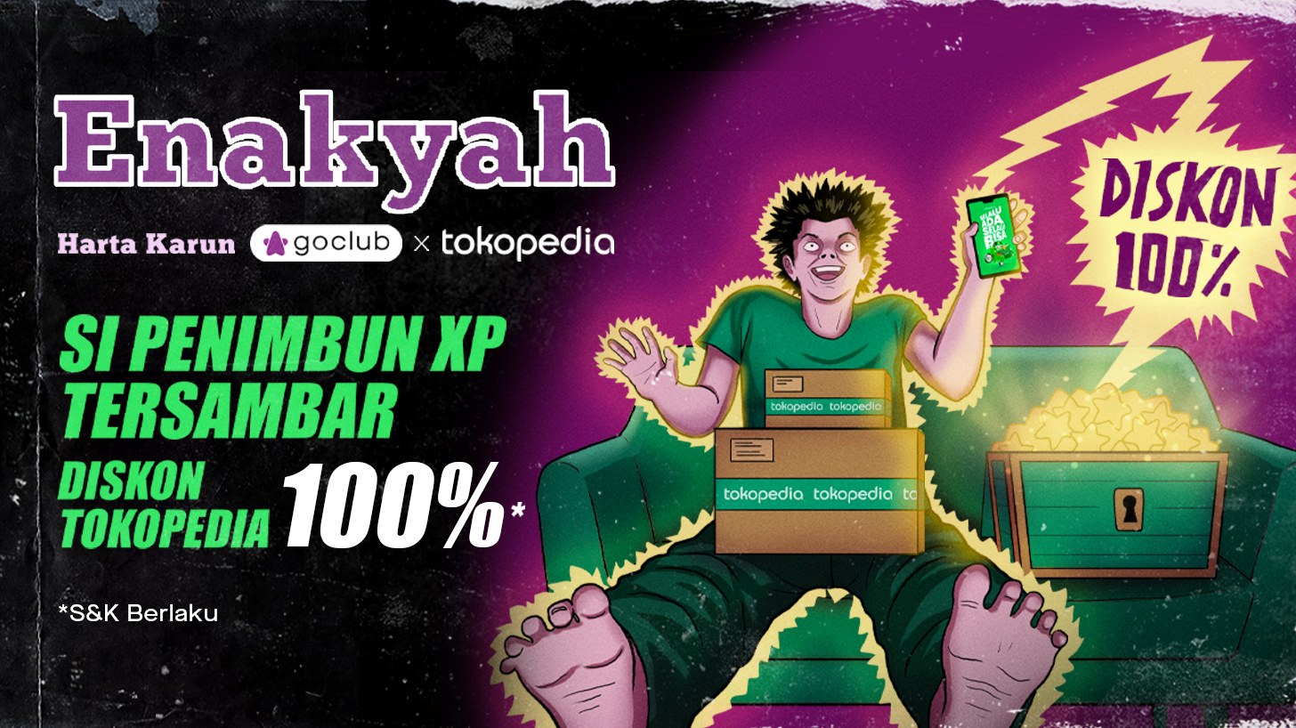 Diskon s.d. 100% Tokopedia di Harta Karun GoClub