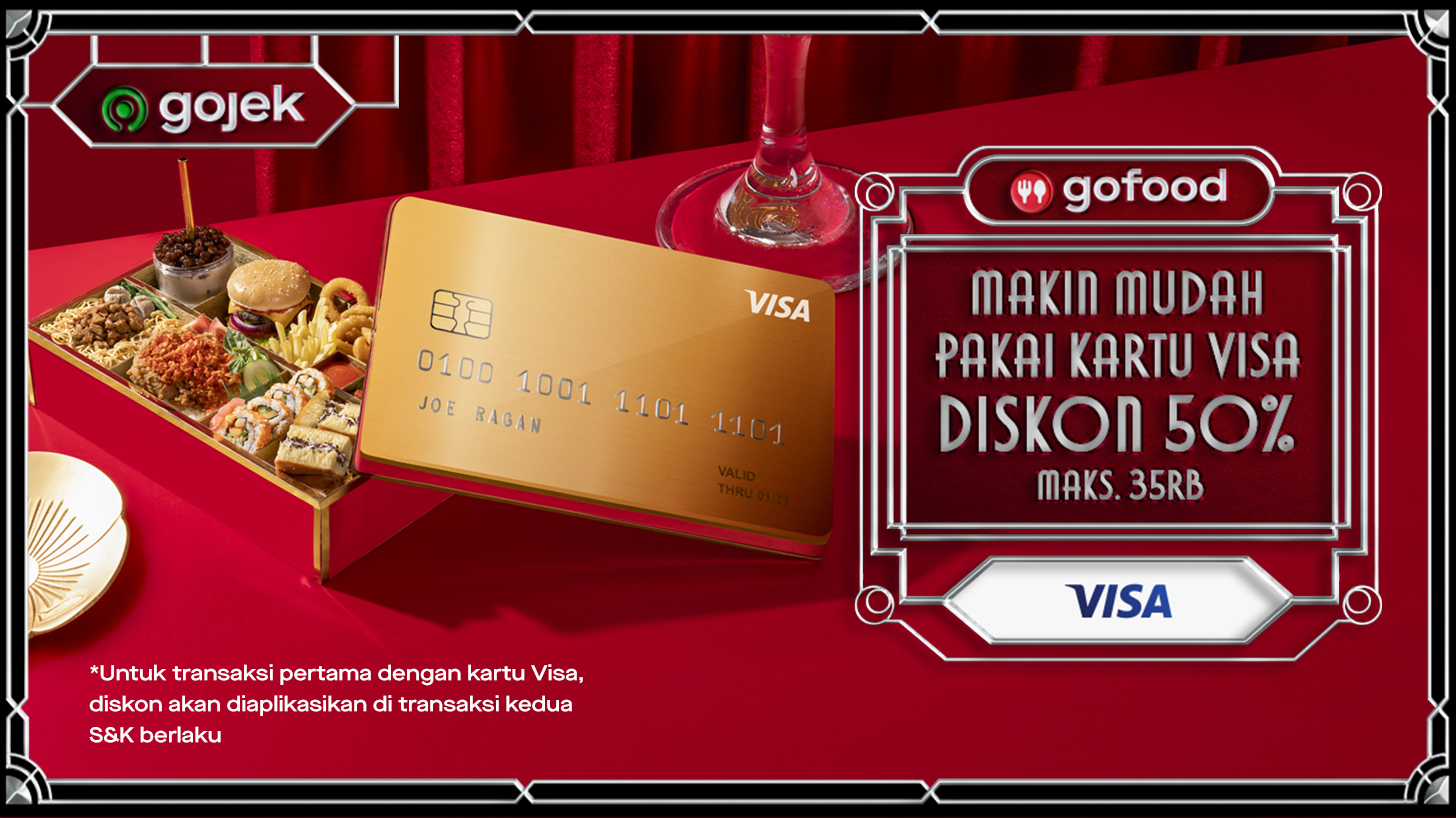 Promo Visa: Diskon 50% Maks. Rp35.000 di GoFood
