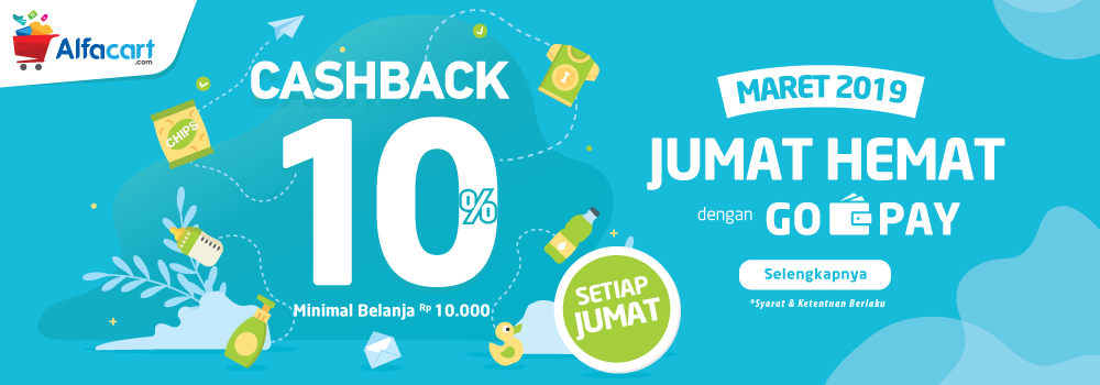 Promo Alfacart Maret 2019: Jumat Hemat Cashback 10%!