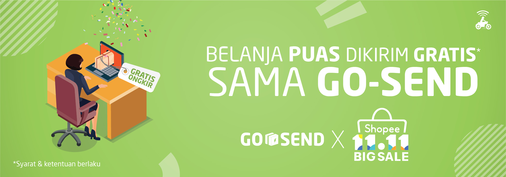 Promo Harbolnas: Gratis Ongkir GO-SEND di Shopee 11.11 Big Sale