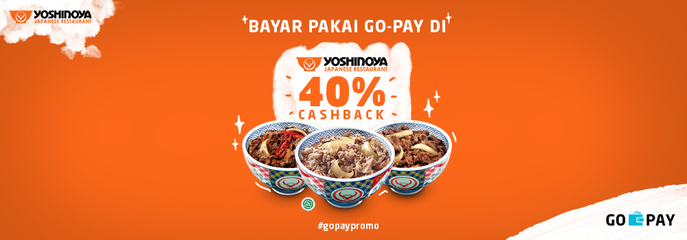 Promo Yoshinoya Desember 2018: Cashback 40%!