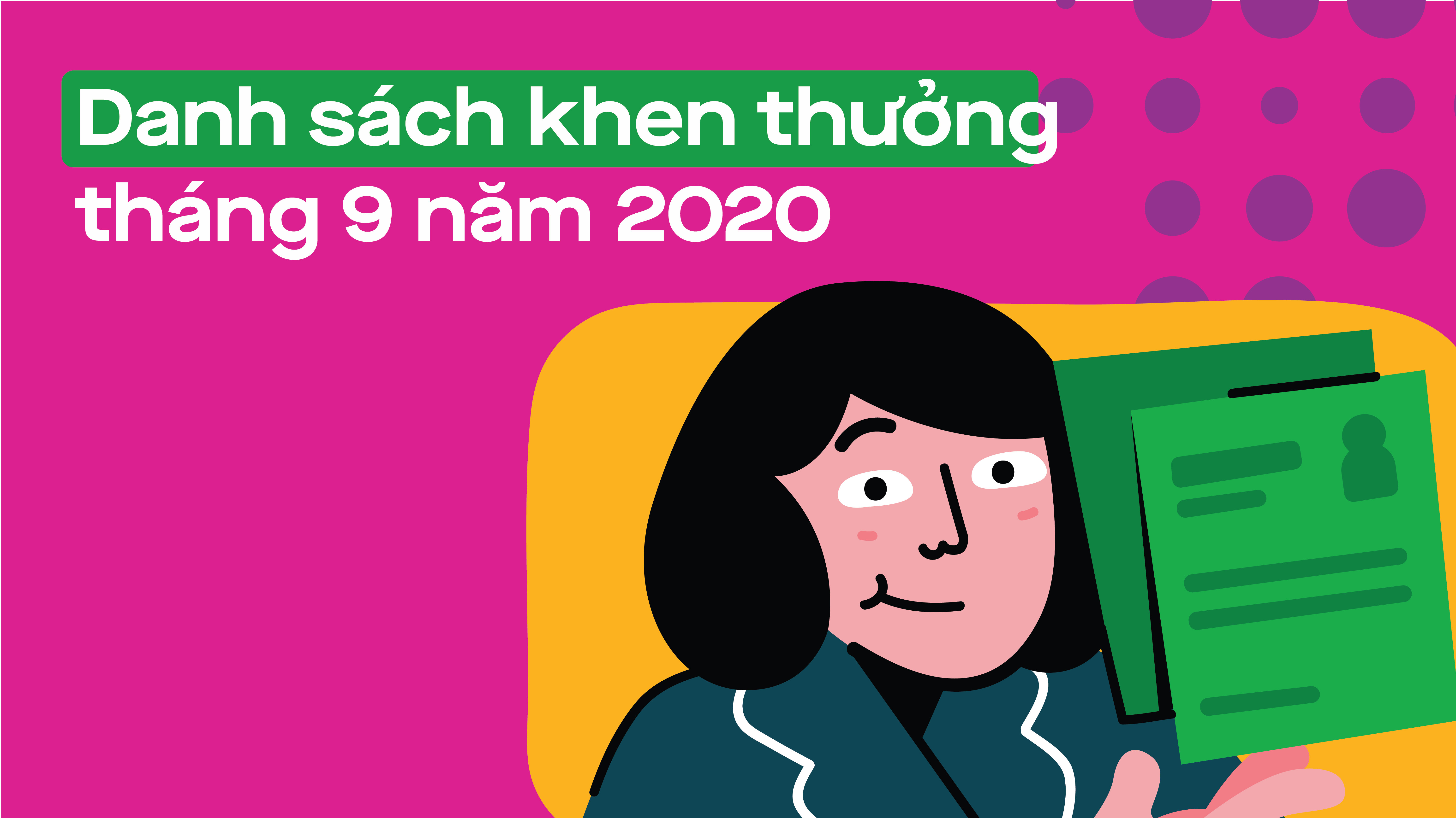 Danh sách khen thưởng tháng 9 năm 2020