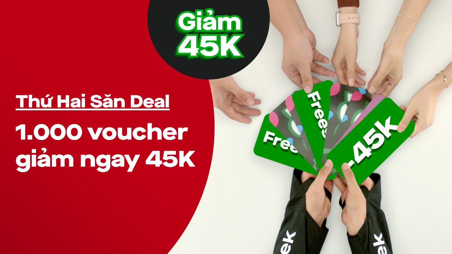 Thứ hai săn deal - Chộp ngay voucher Gojek 45K