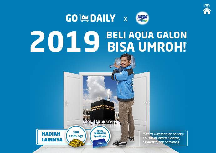 Beli AQUA Bisa Umroh & Dapat Tabungan Jutaan Rupiah? Cuma di GO-DAILY!