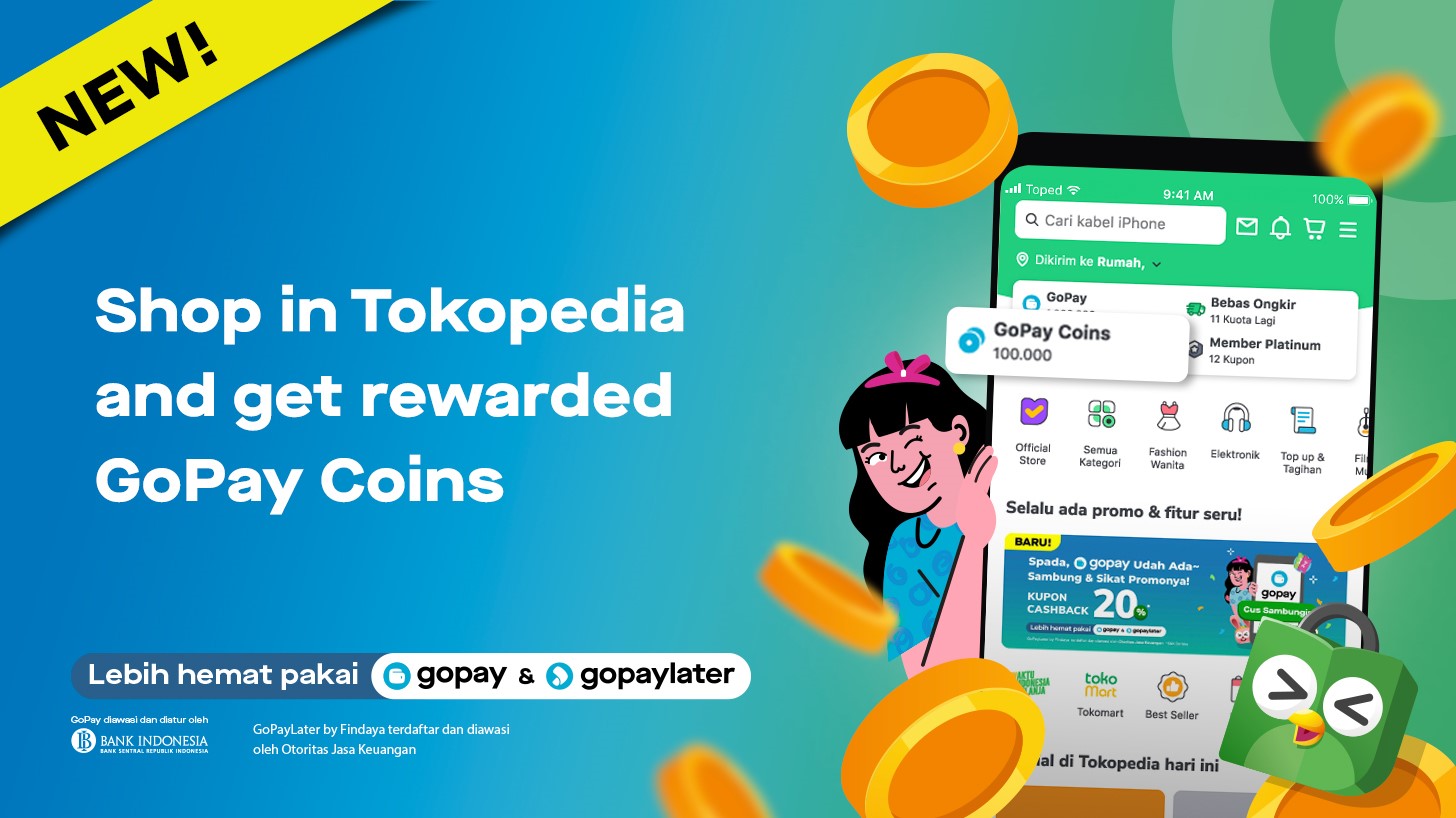 Bayar Belanja di Tokopedia Bisa Pakai GoPay Coins