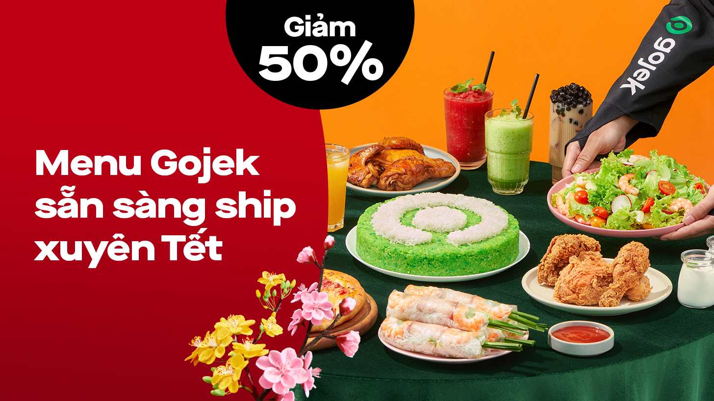 Menu Gojek sẵn sàng ship xuyên Tết