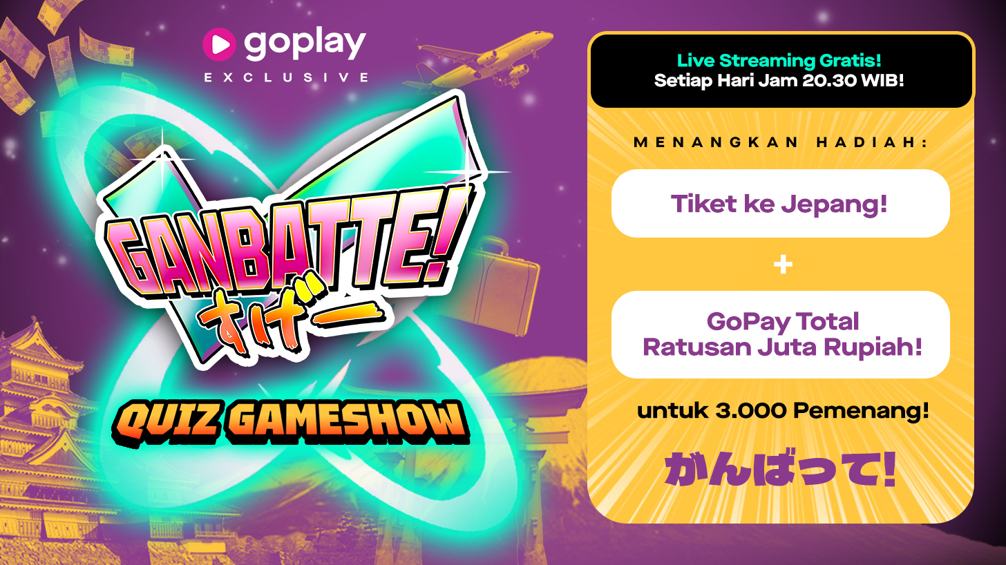 Uji Keberuntunganmu di Ganbatte Game Show Quiz, Menangkan Tiket ke Jepang!