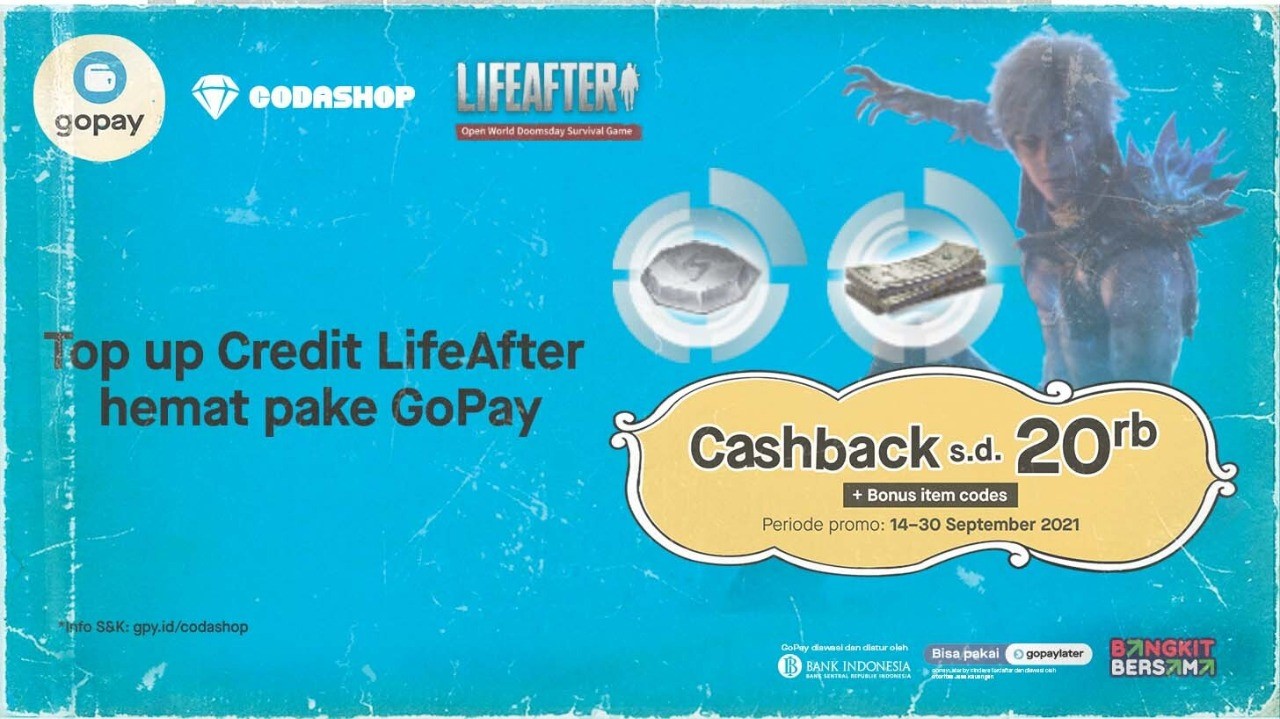 Promo LifeAfter di Codashop: Cashback 50% + Bonus Item Codes