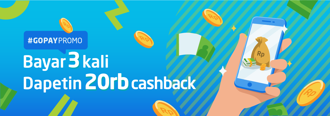 Promo Cashback Tambahan Rp20.000: Jajan di 3 Rekan Usaha GO-PAY