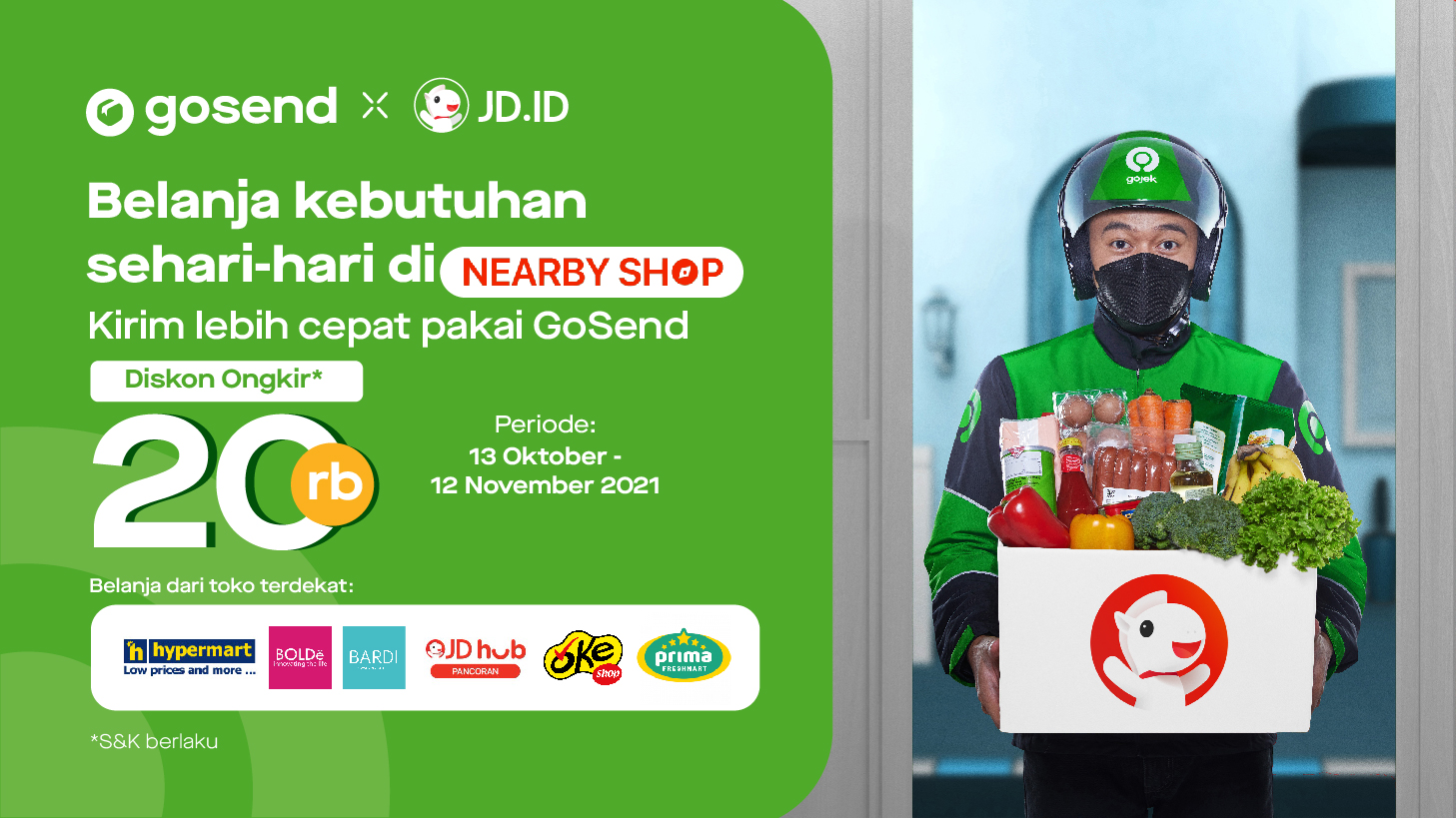 Promo JD.ID: Belanja di JD.ID Nearby Shop, ada Diskon Ongkir GoSend Rp20rb!