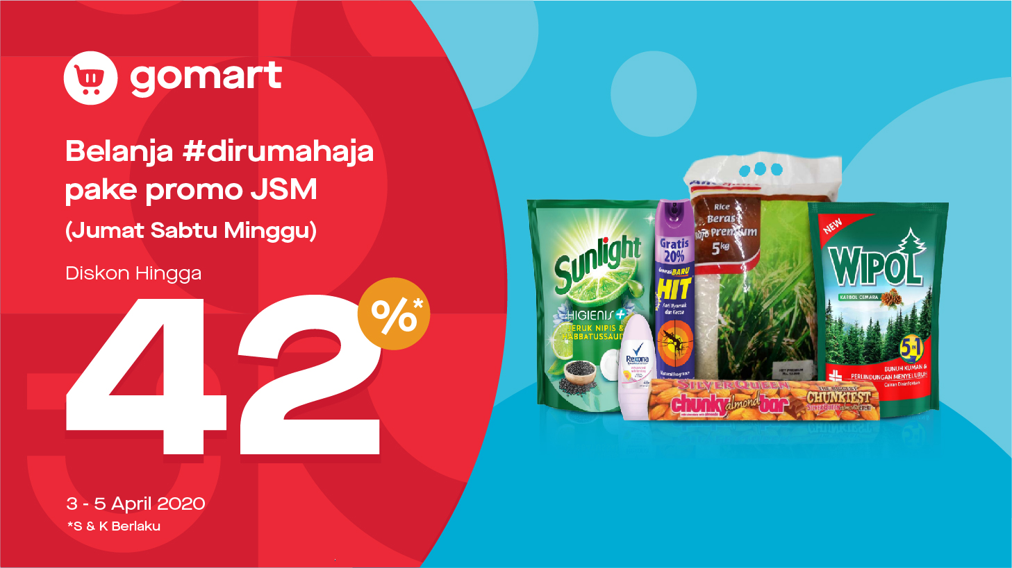 Promo JSM April: Diskon Hingga 42% di GoMart