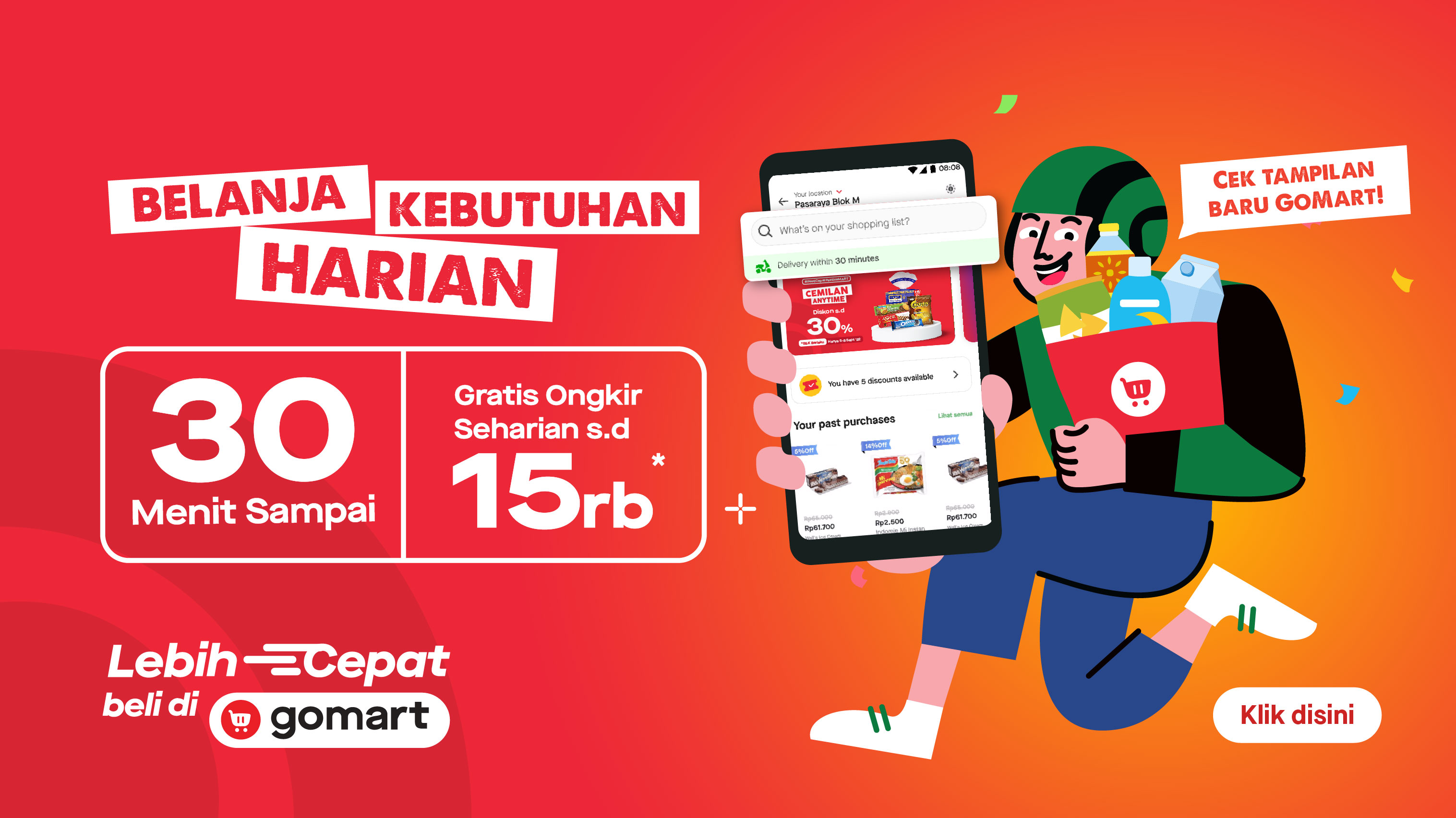 Cara mudah order kebutuhan harianmu di tampilan baru GoMart!